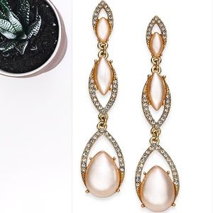 I.N.C. Stone & Crystal Triple Drop Earrings